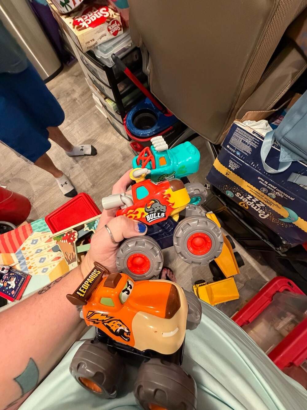 Hola Animal Monster Truck Toy Set (Bull, Leopard, and Crocodile)